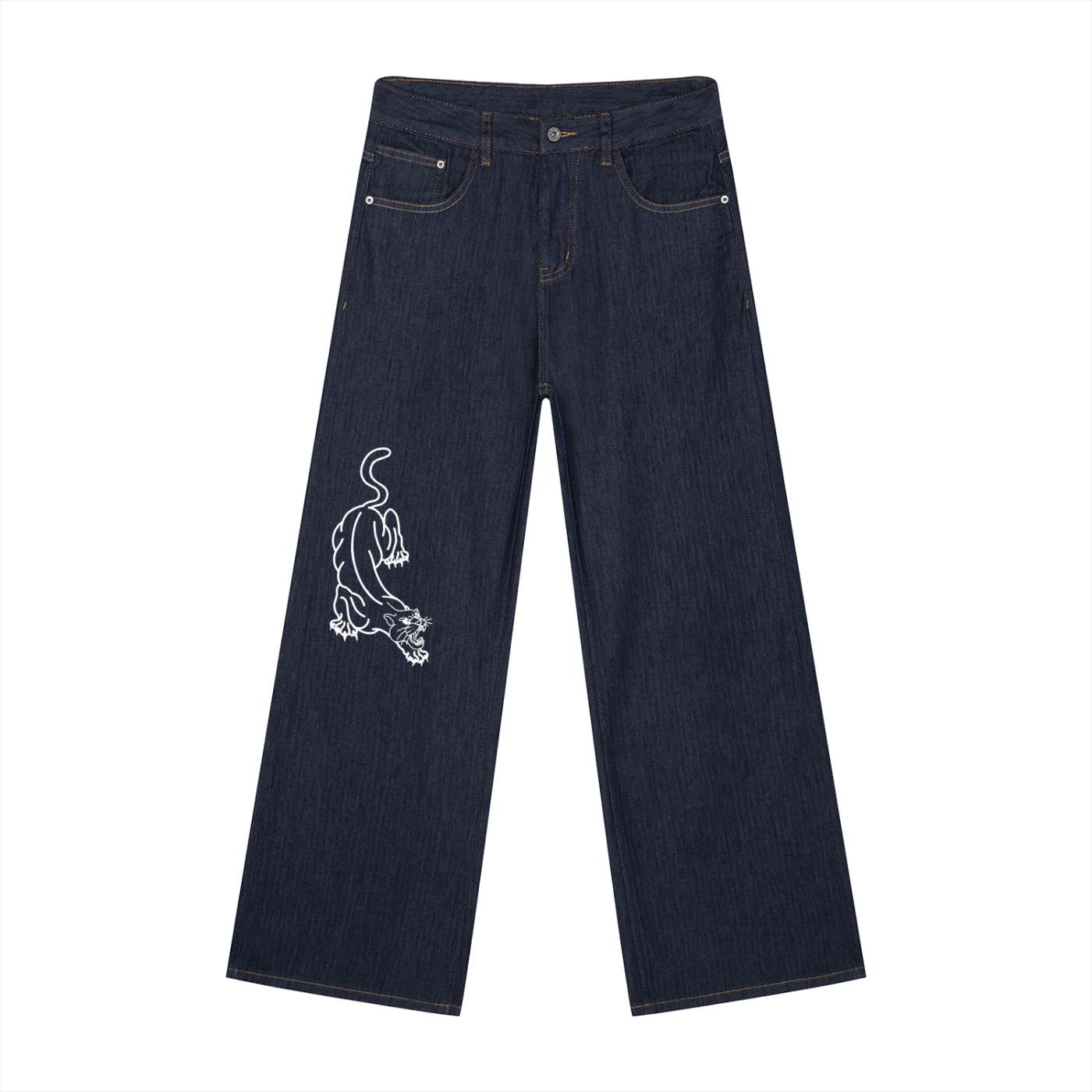 Pantera Loose Fit Wide Leg Jeans